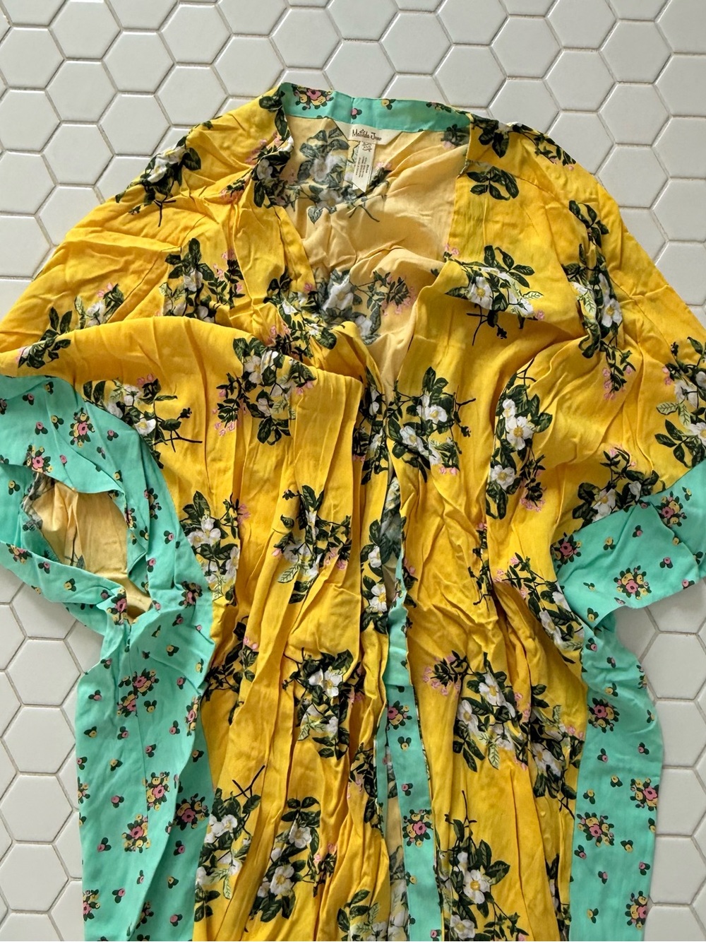 Matilda Jane Yellow & Mint Floral Kimono Tunic